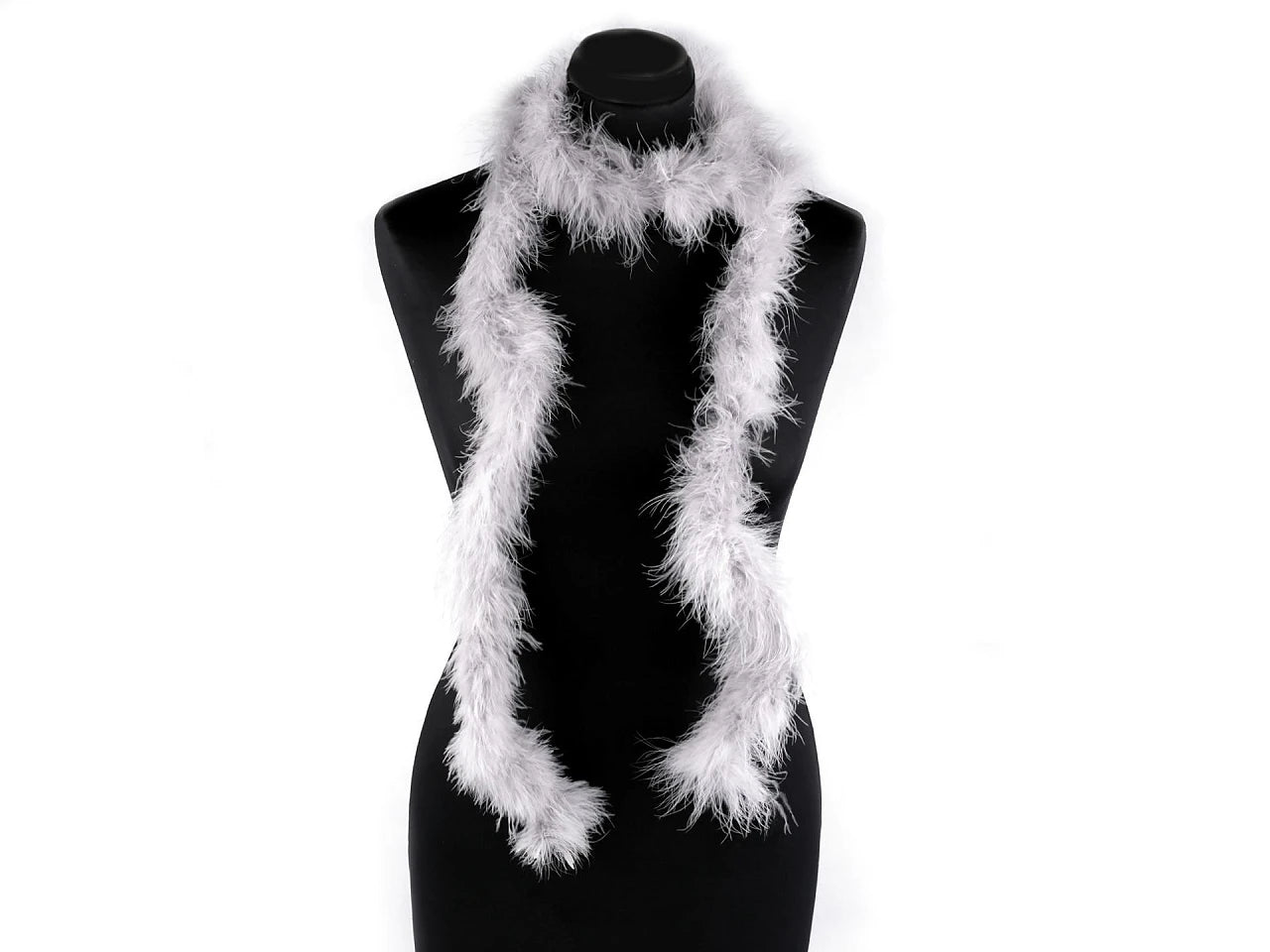 Boa en plumes - blanc 2 m
