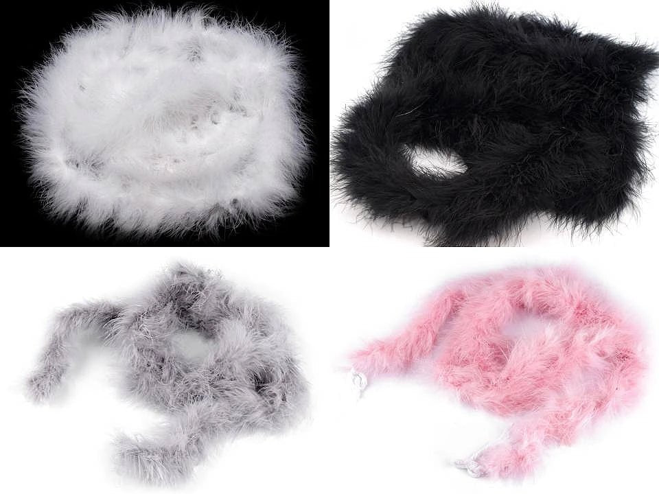 Boa en plumes rose 2 m