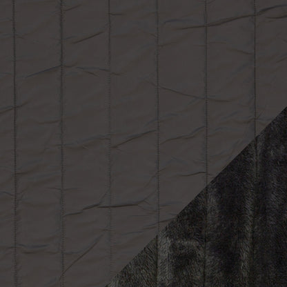 Image de tissu matelassé avec doublure en polaire, gris – disponible en ligne chez Šarlotes audumi