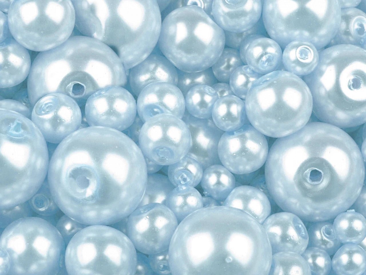 Perles en verre, Ø4–12 mm, tailles variées, 50 g - variantes multicolores
