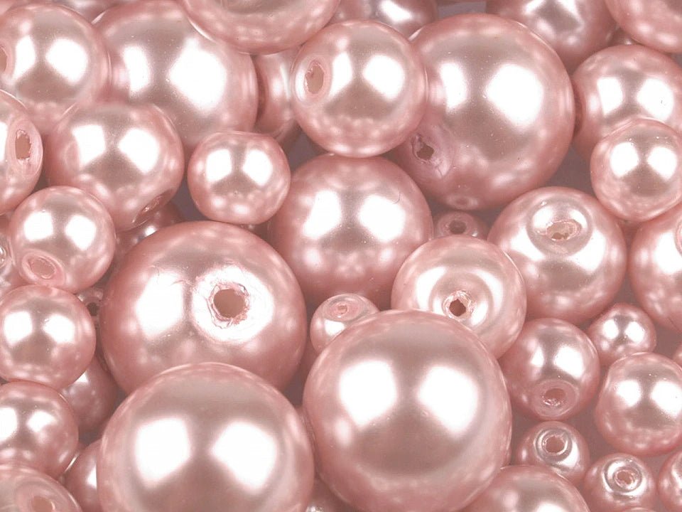 Perles en verre, Ø4–12 mm, différentes tailles, 50 g - variantes multicolores