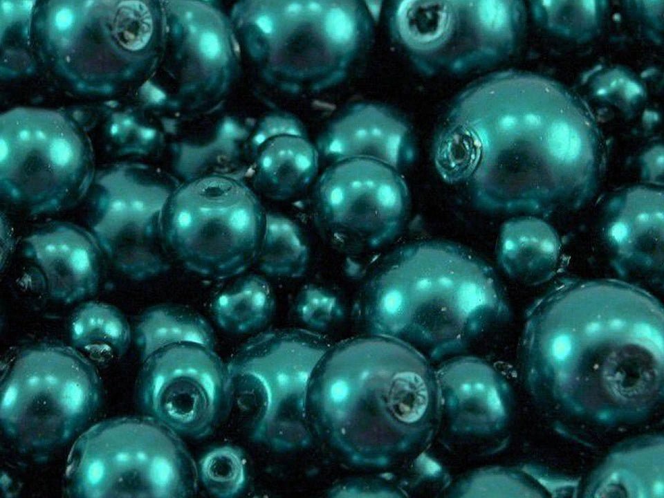 Perles de verre, Ø4–12 mm, tailles variées, 50 g - variantes de couleurs assorties