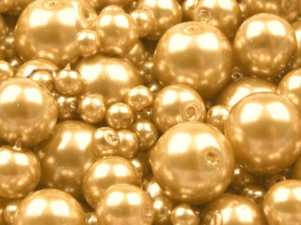 Perles de verre, Ø4–12 mm, tailles variées, 50 g - variantes de couleurs assorties