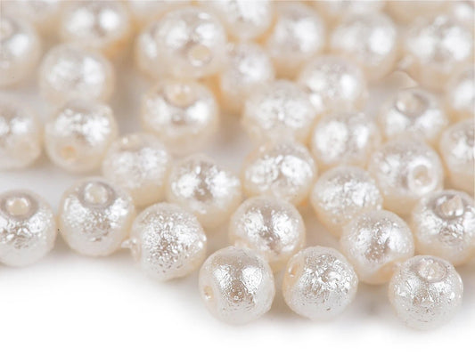 Image de perles de cire de verre à l’éclat nacré Ø4 mm 20 g – disponibles en ligne chez Tissus Charlotte
