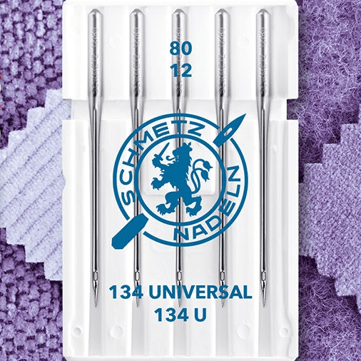 Image of SCHMETZ 134 UNIVERSAL sewing machine needles with round shank No. 80 (5 pcs.) – available at Šarlotes audumi