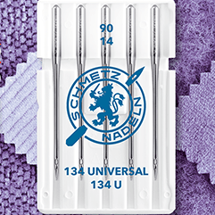 Image of SCHMETZ 134 UNIVERSAL sewing machine needles with round shank No. 90 (5 pcs.) – available at Šarlotes audumi