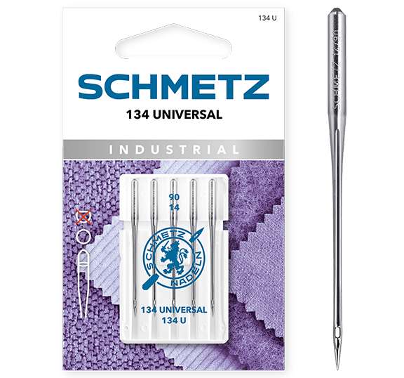 Image of SCHMETZ 134 UNIVERSAL sewing machine needles with round shank No. 90 (5 pcs.) – available at Charlotte Fabrics