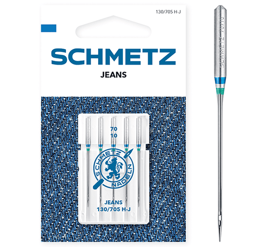 Šujmašīnu adatas džinsam SCHMETZ JEANS - Nr.70 (5gab.)
