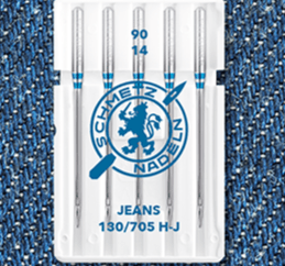 Aiguilles pour machine à coudre pour jean SCHMETZ JEANS - n°90 (5 pièces)