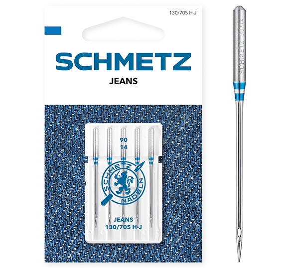 Aiguilles pour machine à coudre pour jean SCHMETZ JEANS - N°90 (5 pièces)