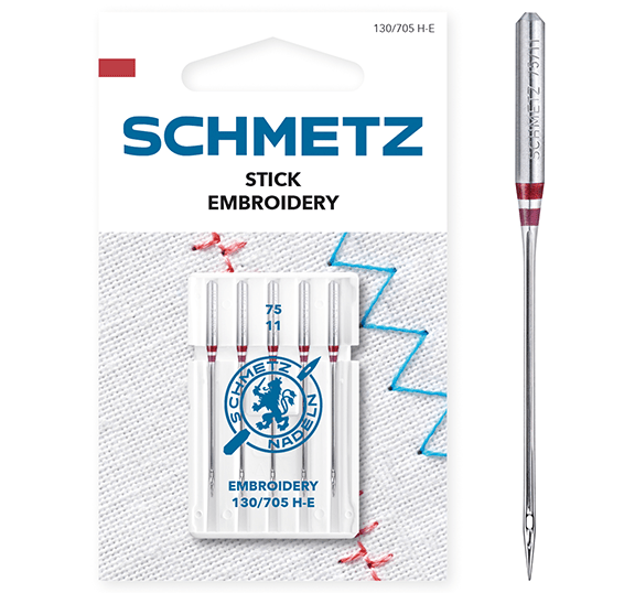 alt
Image de l’aiguille à broder pour machine à coudre SCHMETZ EMBROIDERY NEEDLES - n°75 (5 pcs) – disponible chez Šarlotes audumi