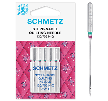 Image avec aiguilles pour machine à coudre pour quilting, piquage SCHMETZ QUILTING - n°75 (5 pcs) – disponible chez Šarlotes audumi