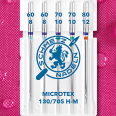 alt
Aiguilles pour machine à coudre pour tissus fins SCHMETZ MICROTEX - n°60/70/80 (5 pièces)