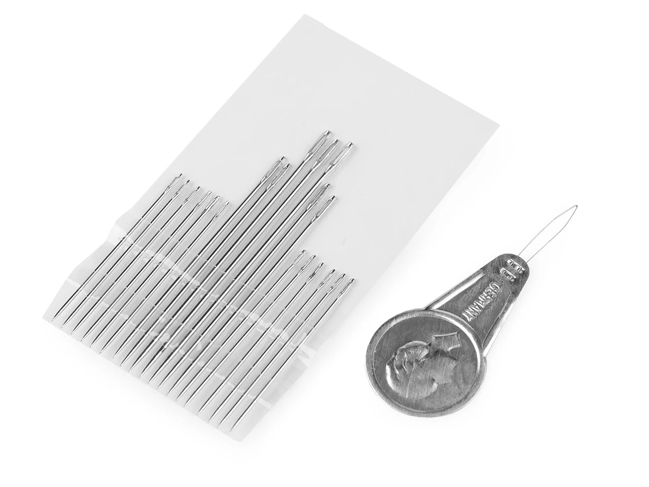 Sewing needles, sharp - 37 - 60 mm + threader