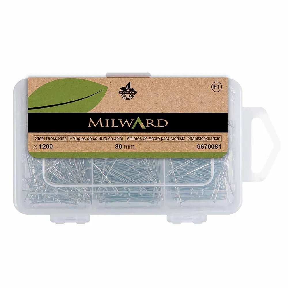 Image d'aiguilles à coudre Milward, acier – 0,60 × 30 mm, 1200 pièces – disponibles en ligne chez Šarlotes audumi