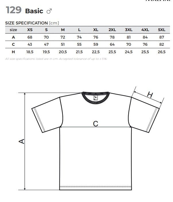 Image of a Malfini T-shirt, 100% cotton, 160 g/m² - black – available at Šarlotes audumi