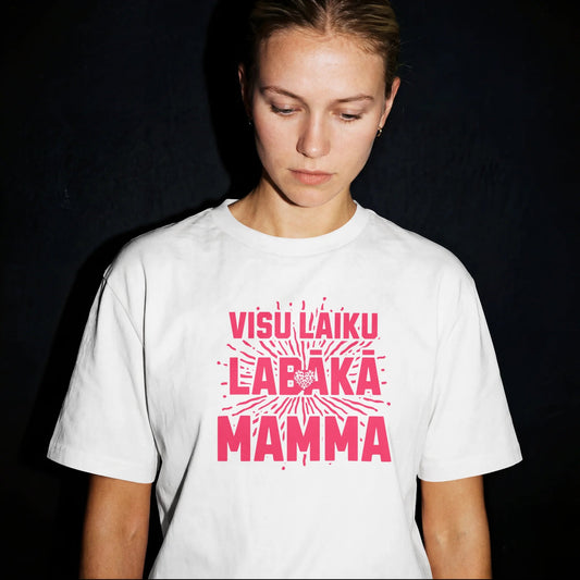 Image with T-shirt "Best Mom Ever" | Holiday gift – available at Šarlotes audumi