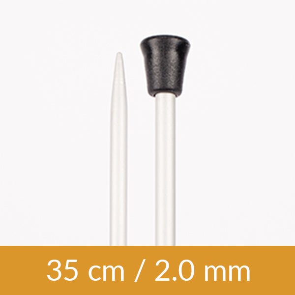 Attēls ar Taisnās adāmadatas DROPS alumīnija |35 cm izmēri2.00 - 5 mm – pieejams Šarlotes audumi