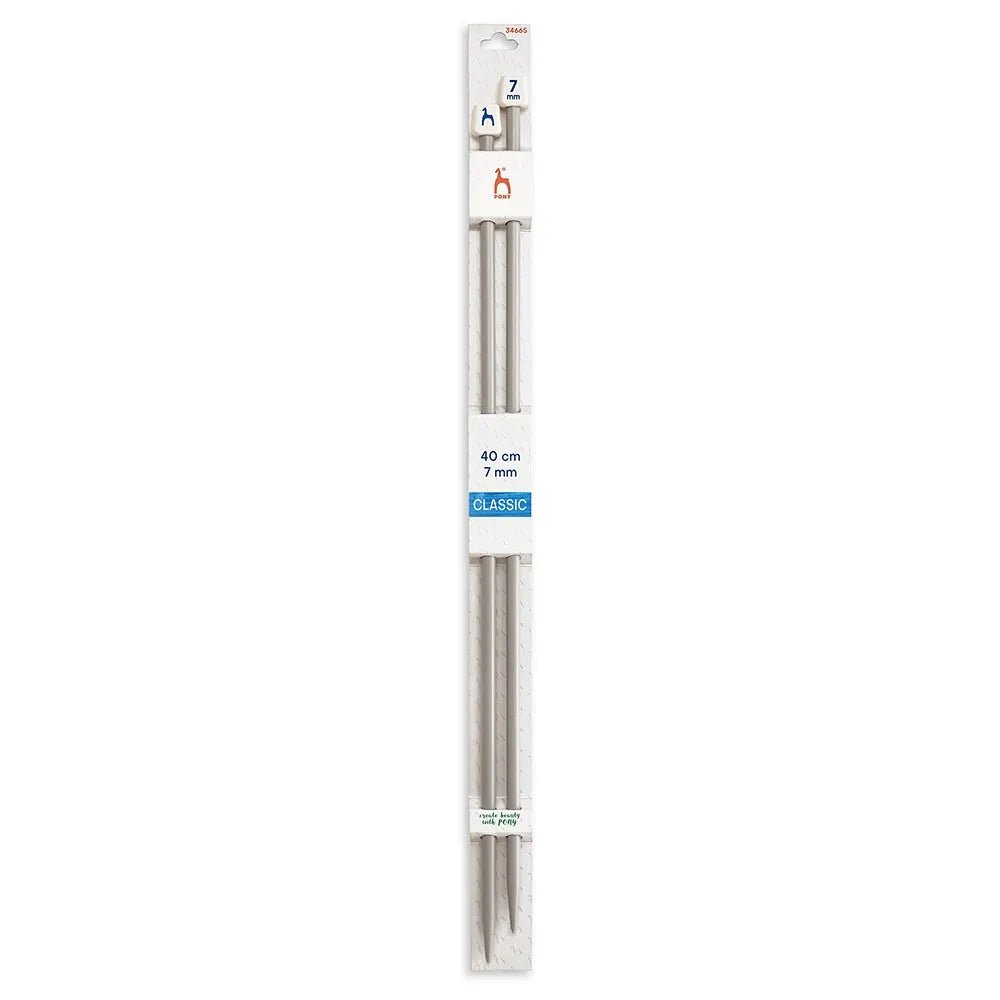 straight knitting needles Pony 40 cm, sizes 2 mm - 10 mm