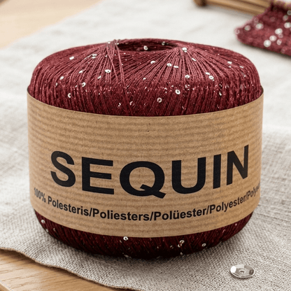 Bild mit Tambourgarn Midara Sequin – 50 g/ 300 m – online erhältlich bei Šarlotes audumi