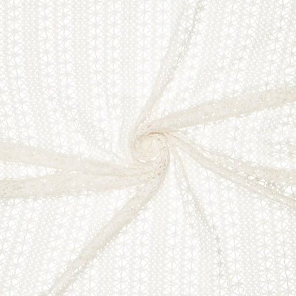 Tamborēts Mežģīņu audums - piena balts 230 g/m²