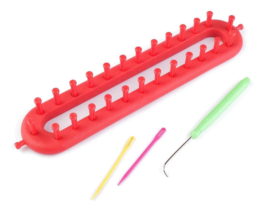 Image of a Knitting Loom frame set for scarves and hats – 5.2 × 26 cm – available at Šarlotes audumi