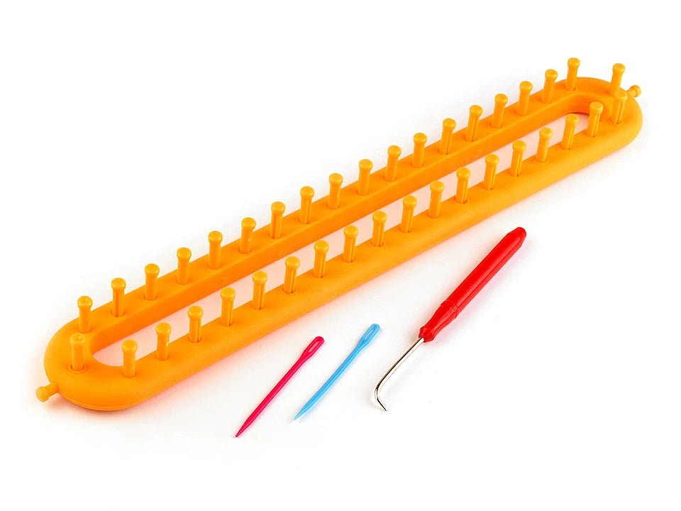 Image of a Tapošanas (Knitting Loom) frame set for scarves and hats – 5.2x36 cm – available at Charlotte's Fabrics