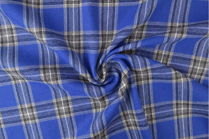 Flanelle à carreaux bleu roi
