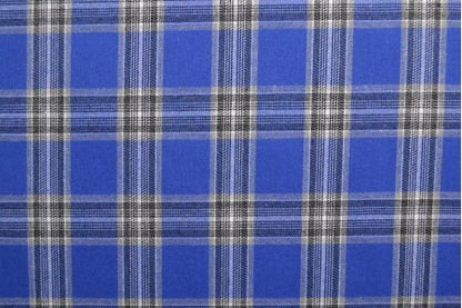 Flanelle à carreaux bleu roi