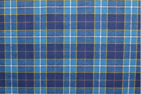 Flanelle écossaise dans les tons bleus