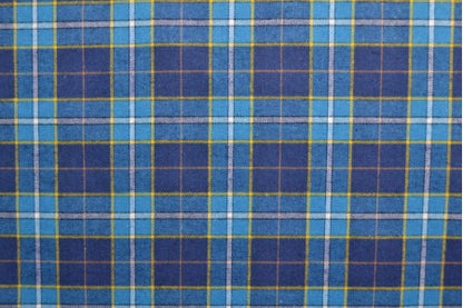 Flanelle écossaise dans les tons bleus