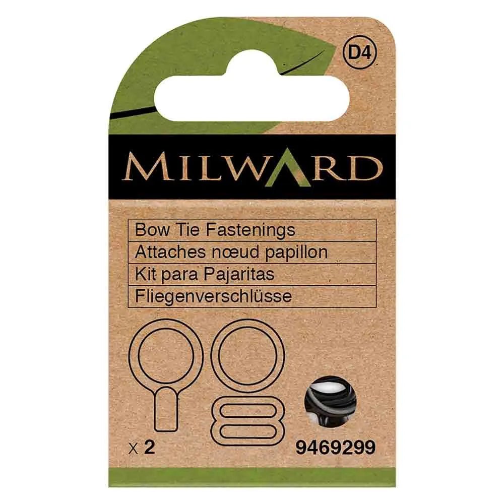 Bow tie fasteners (black, 2 sets) Milward