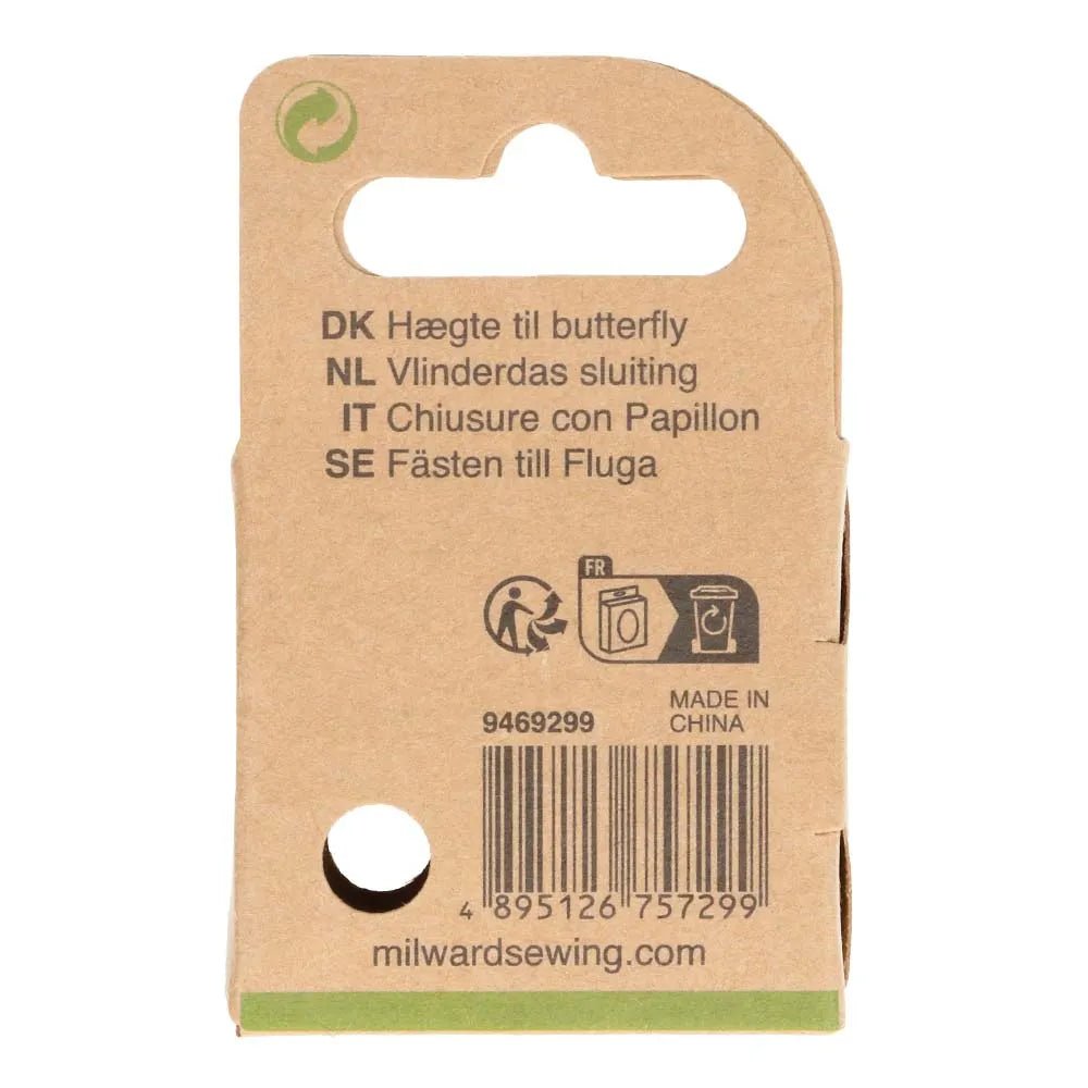 Bow tie fasteners (black, 2 sets) Milward