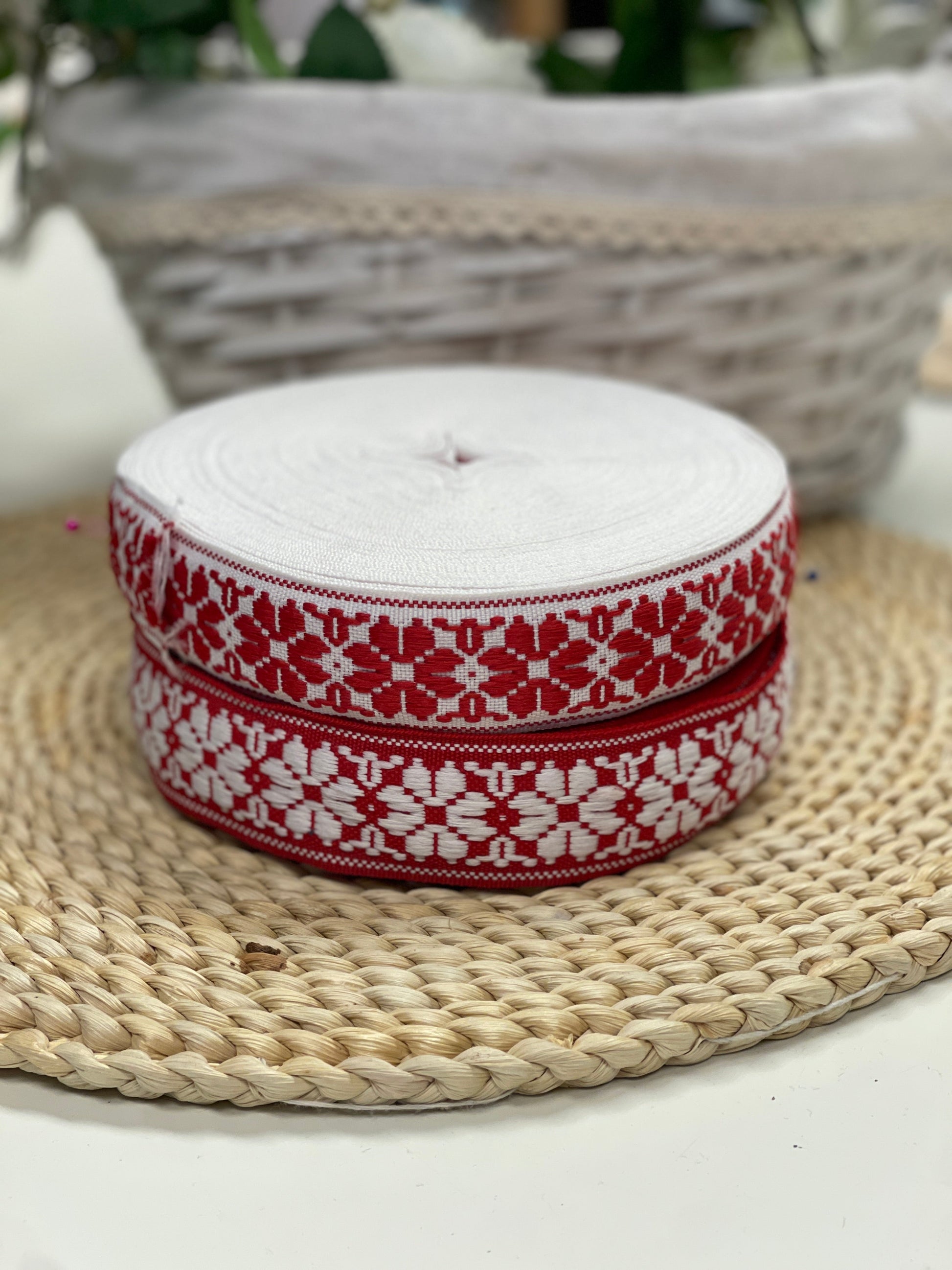 National ribbon, 36mm band - red with white - LV