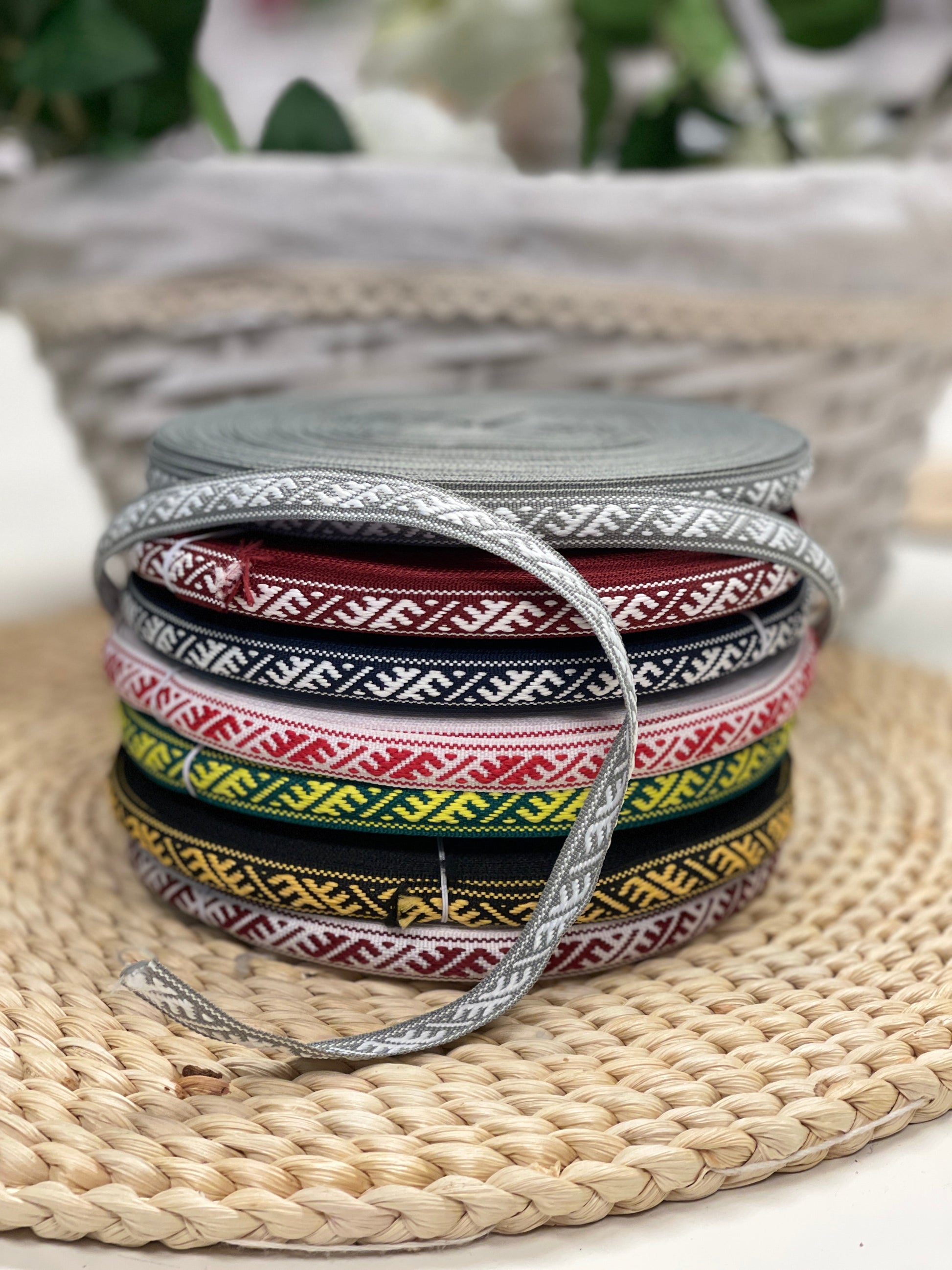 National ribbon, Ūsiņš belt 12mm - yellow with black - LV