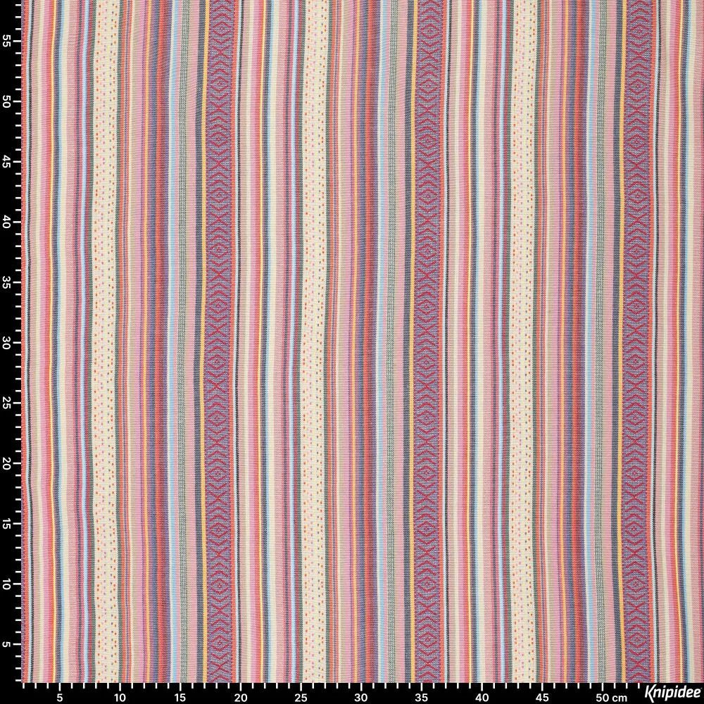 Traditional pattern fabric - light pink shades 200 g/m²