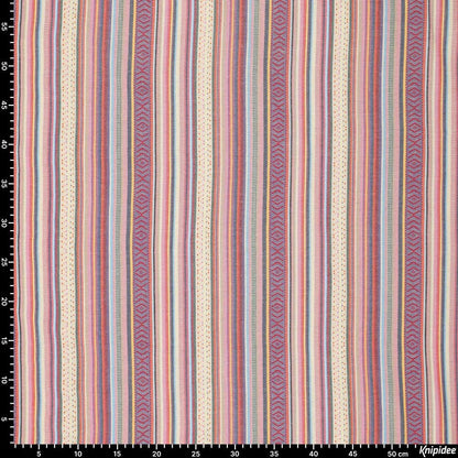Traditional pattern fabric - light pink shades 200 g/m²