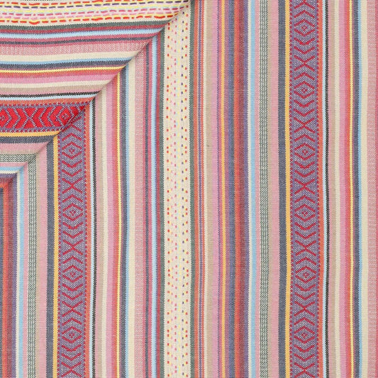 Ethnic pattern fabric - light pink tones 200 g/m²