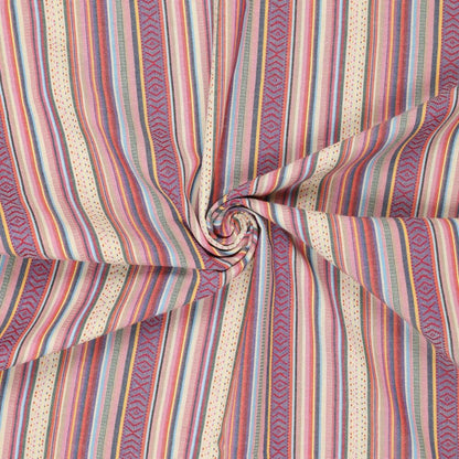 Ethnic pattern fabric - light pink shades 200 g/m²