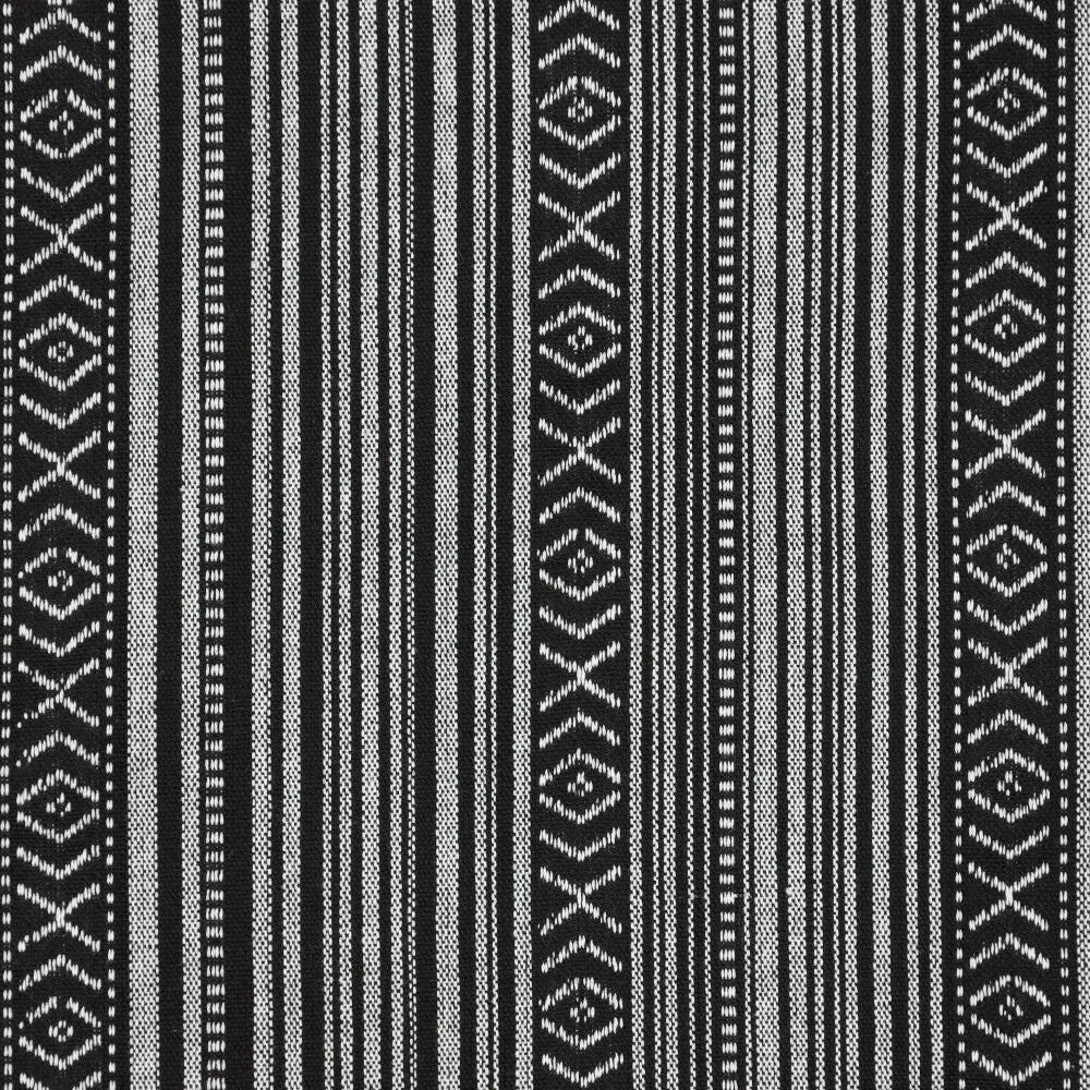 National pattern fabric - black with gray 200 g/m²