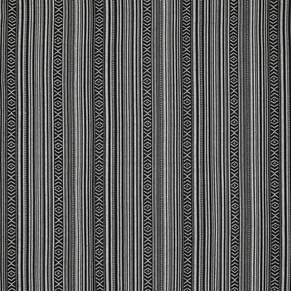Traditional pattern fabric - black with grey 200 g/m²