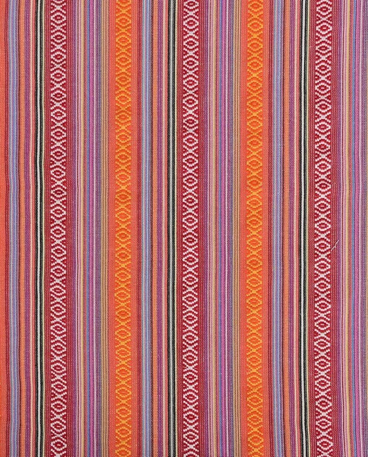Folk pattern fabric-orange tones 200 g/m²