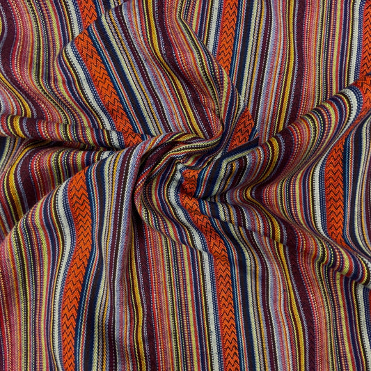 alt
National pattern fabric in orange and blue tones 200 g/m²