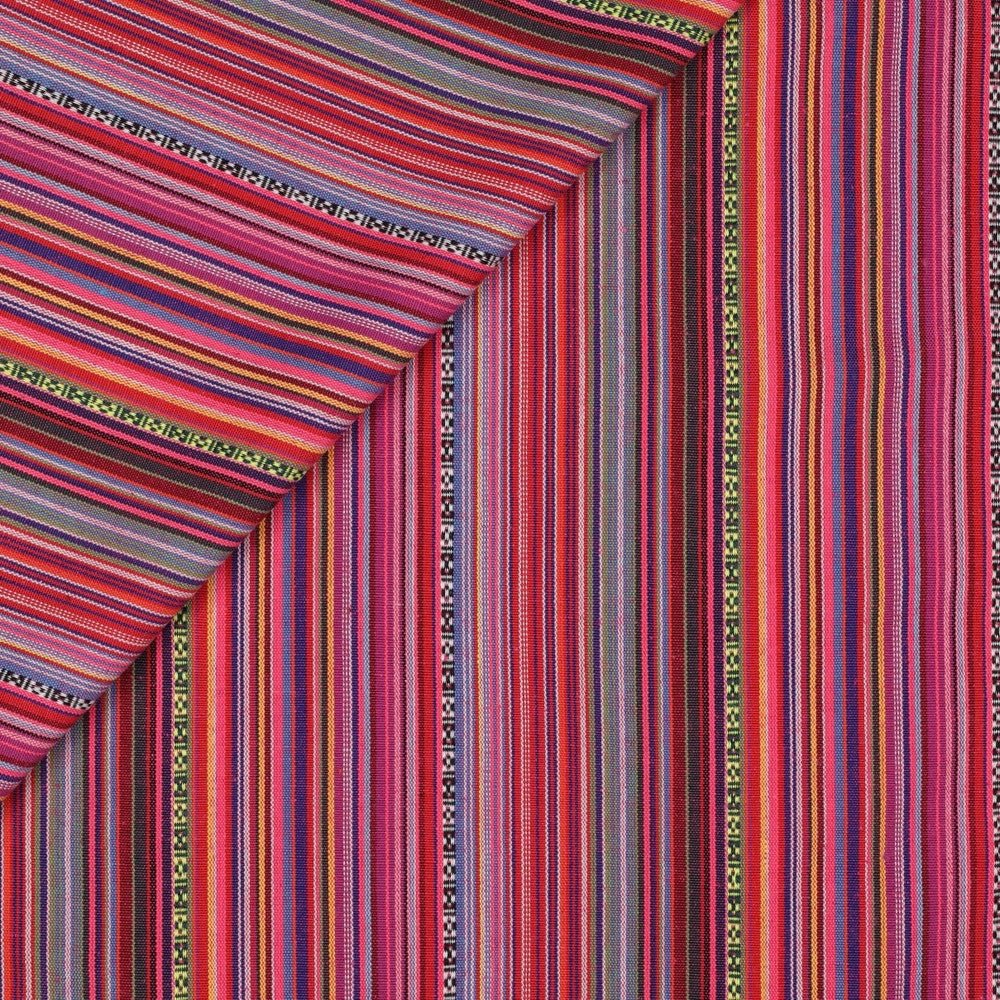 Ethnic pattern fabric - pink tones 200 g/m²