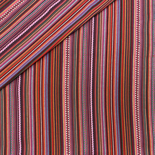 Tissu à motif folklorique - tons rouges 200 g/m²
