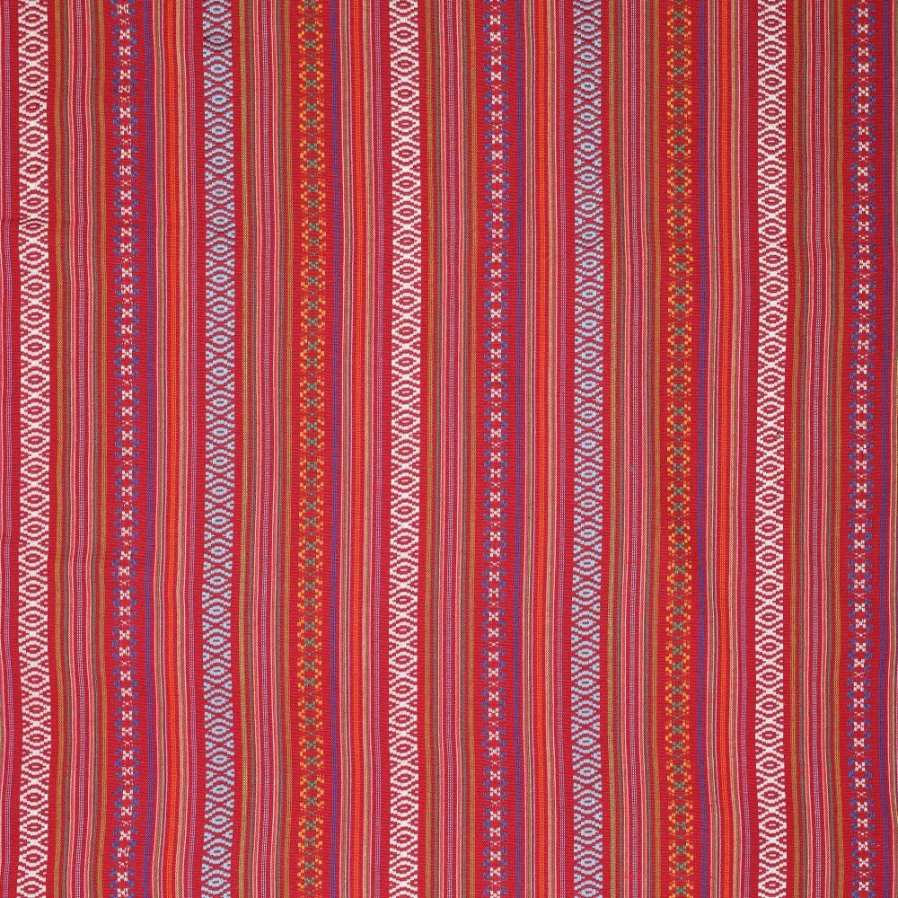 Folk pattern fabric - red tones 200 g/m²