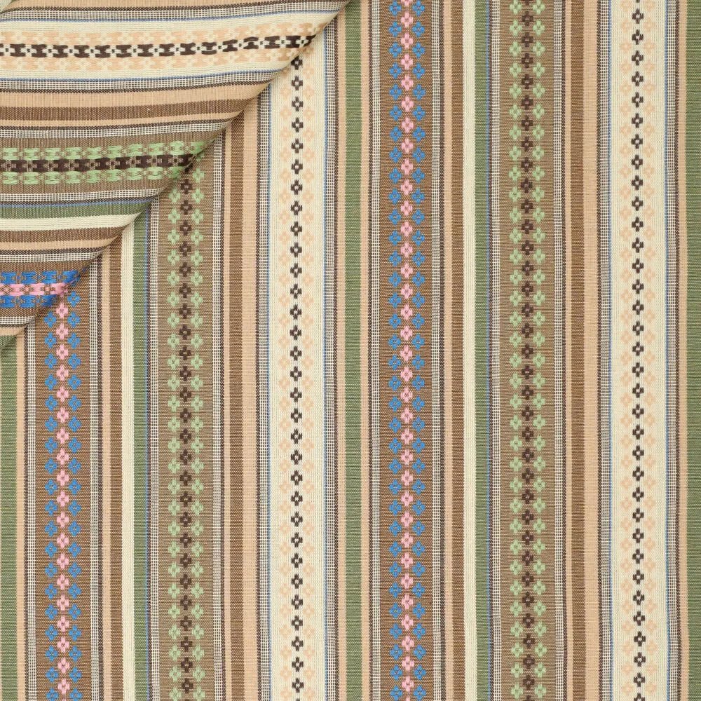 Tissu à motif folklorique - tons verts 200 g/m²