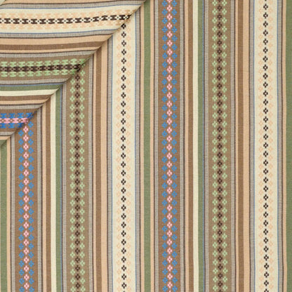 Tissu à motif folklorique - tons verts 200 g/m²