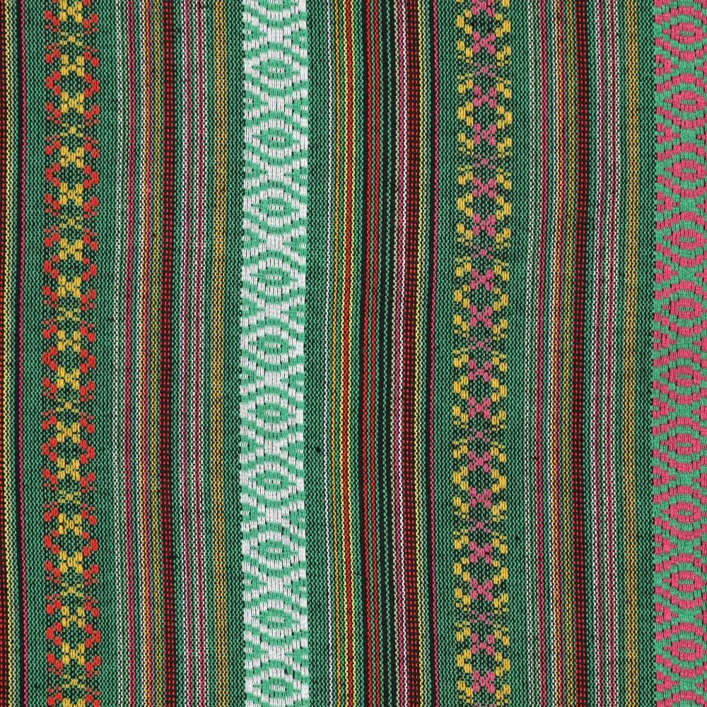 Fabric with traditional pattern - green 200 g/m²