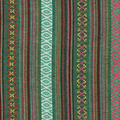 Fabric with traditional pattern - green 200 g/m²